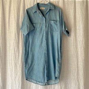 Madewell chambray denim shirt dress